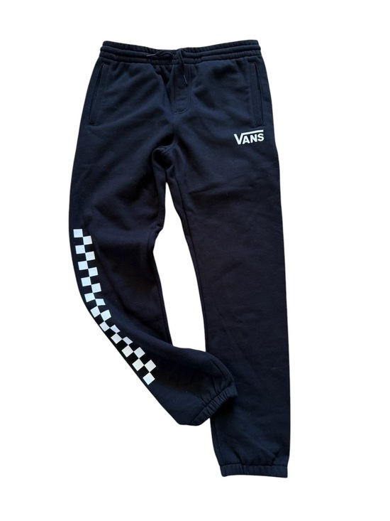 Vans Other - Vans Boys Youth Large 12 14 Basic Check Fleece Jogger Sweatpants Black NWT